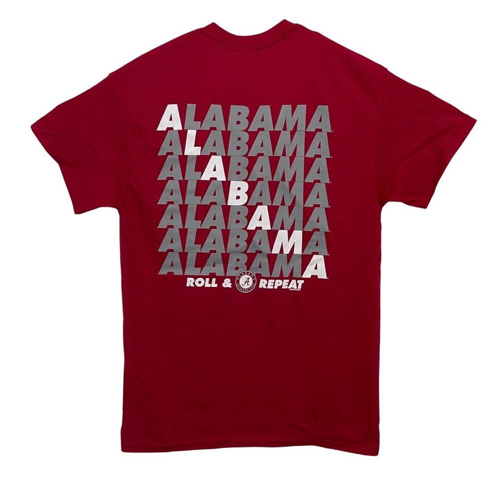 Alabama Crimson Tide T-Shirt - Roll & Repeat - Roll Tide Roll - Short Sleeve